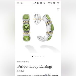 New, LAGOS, Peridot Earrings